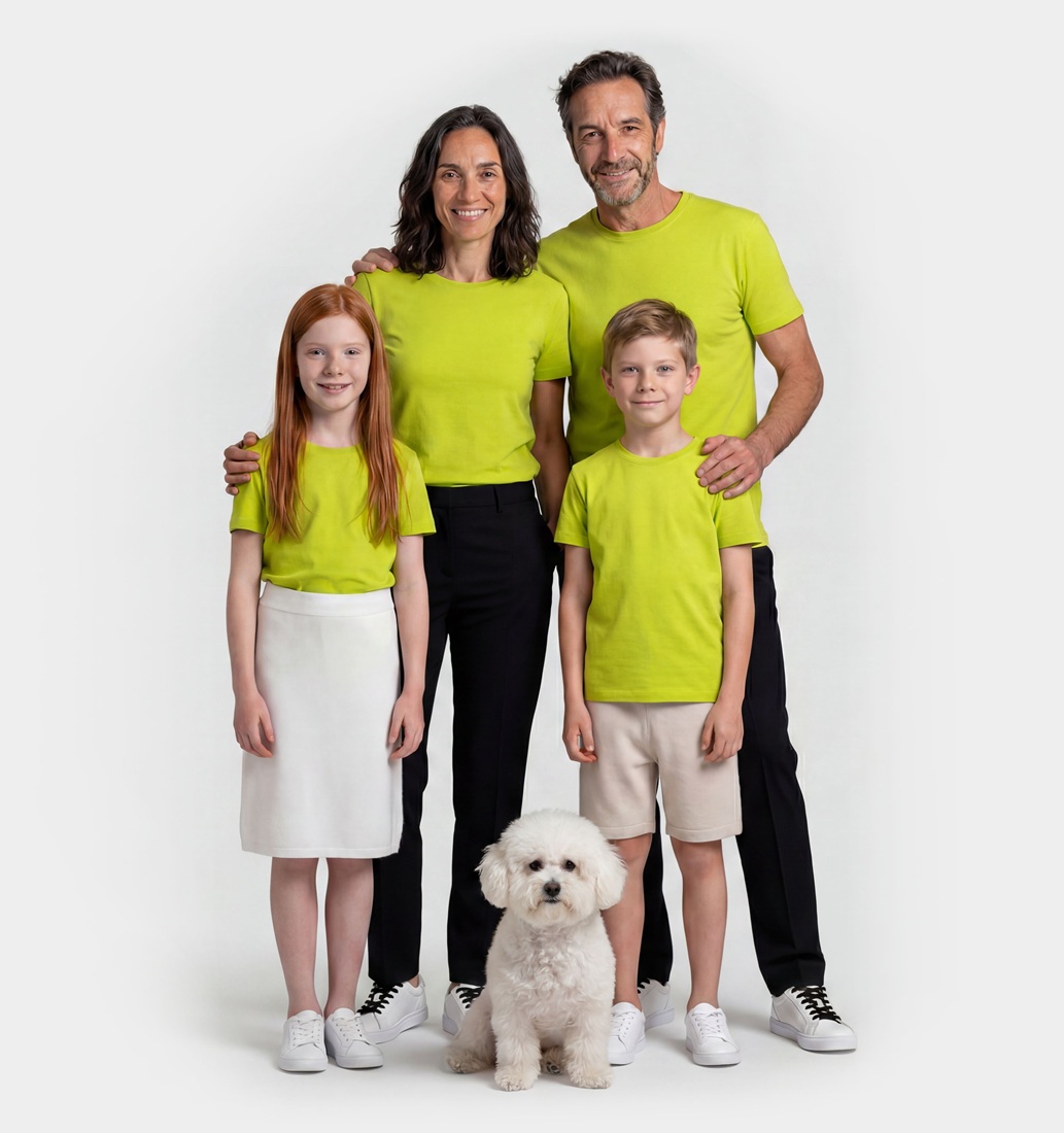 Abbigliamento coordinato per tutta la famiglia